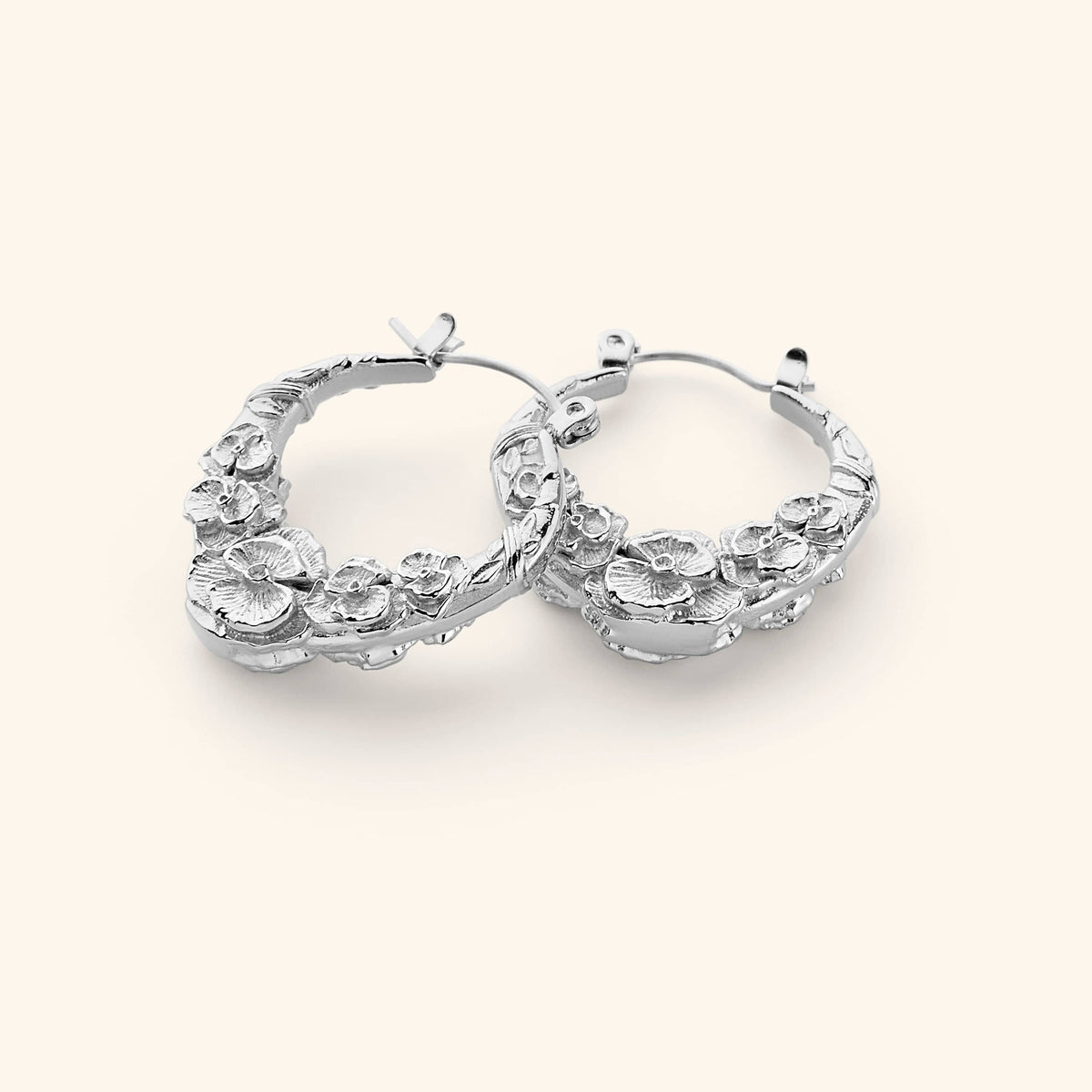 Palestine Poppy Hoops