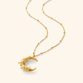 Palestine Poppy Crescent Necklace