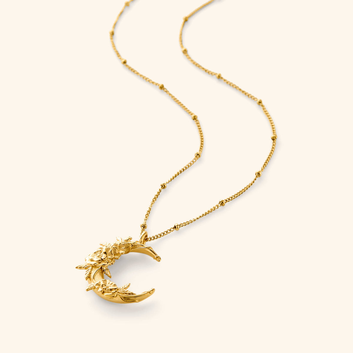 Palestine Poppy Crescent Necklace