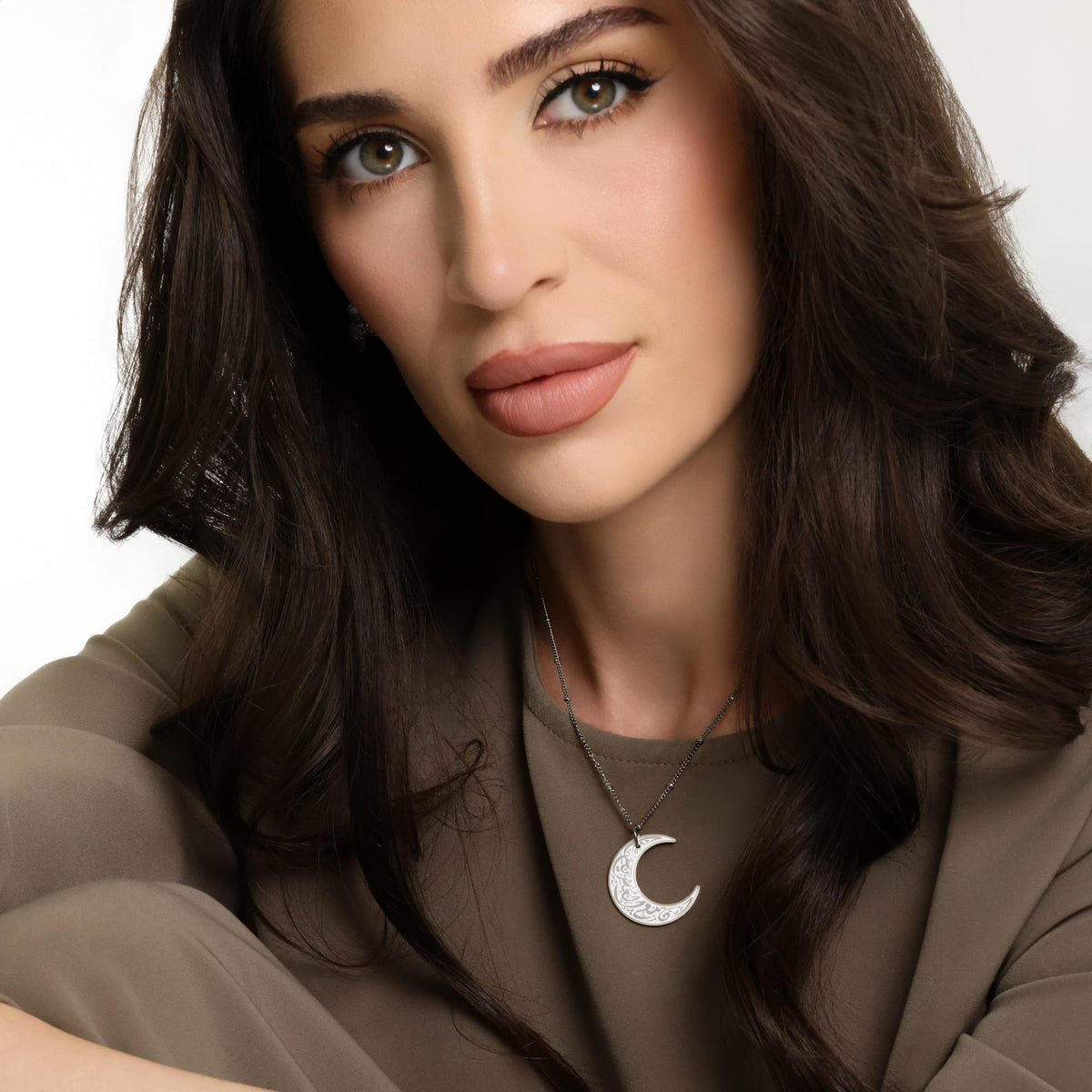 "With Hardship Comes Ease" | Crescent Necklace