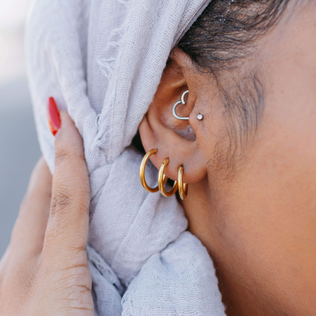 Mini Hoop Earrings Set